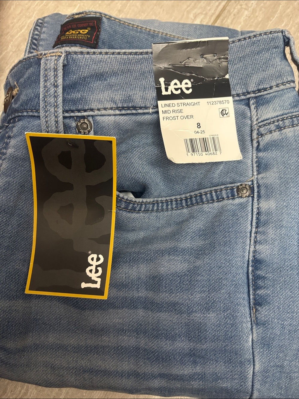 Lee Light Blue Classic Five-Pocket Straight Jeans